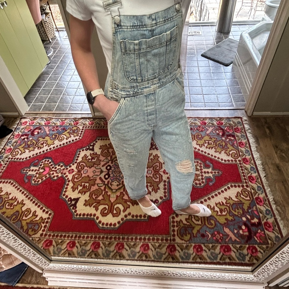 Stylish Light Blue Denim Overalls